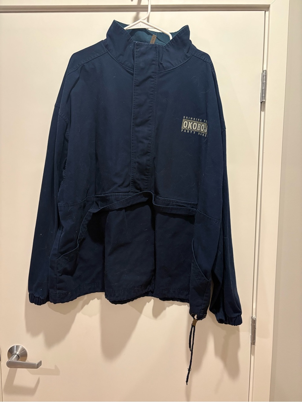 Navy Men's Lightweight Windbreaker Jacket